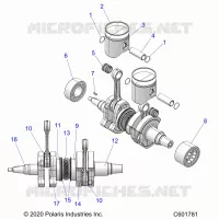 ENGINE, PISTON AND ALBERO MOTORE