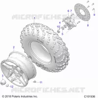 RUOTE, FRONT TIRE AND BRAKE DISC
