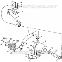 IMPIANTO DI SCARICO SL 780 B974088 and Intl. SL 780 I974088 (4940924092B006)