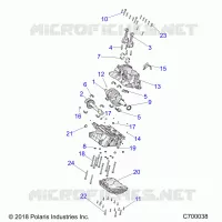ENGINE, CRANKCASE AND ALBERO MOTORE