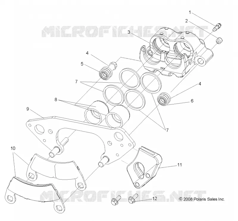 FRENO ANTERIORE CALIPER (BUILT 11/4/13 AND BEFORE)