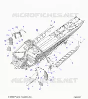 CHASSIS, PROTEZIONE FRIZIONE, FOOTRESTS, AND RUNNING BOARDS