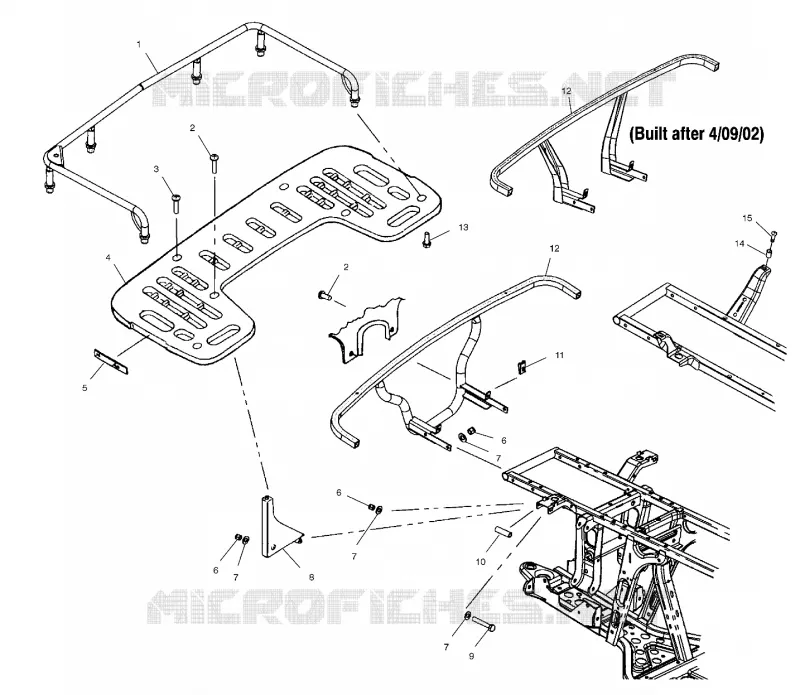 POSTERIORE MONTAGGIO RACK (If Built Before 9/03/01)