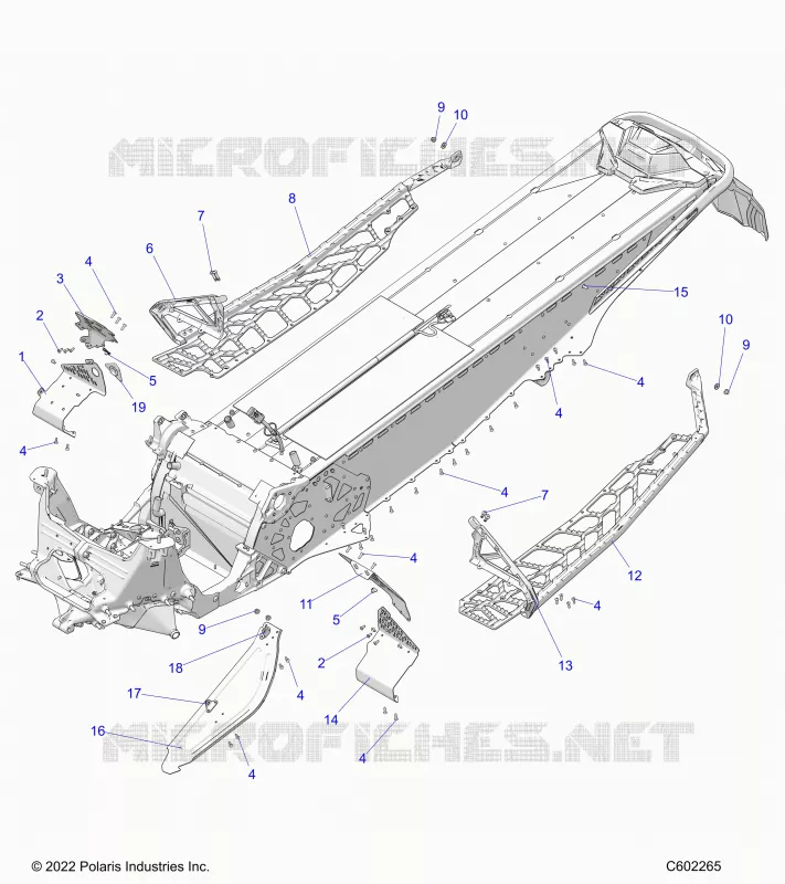 CHASSIS, PROTEZIONE FRIZIONE, FOOTRESTS, AND RUNNINGBOARDS