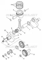 ALBERO MOTORE AND PISTONEE MAGNUM 4X4 W97AC42A, SWEDISH MAGNUM 4X4 S97AC42E AND (4940834083C014)