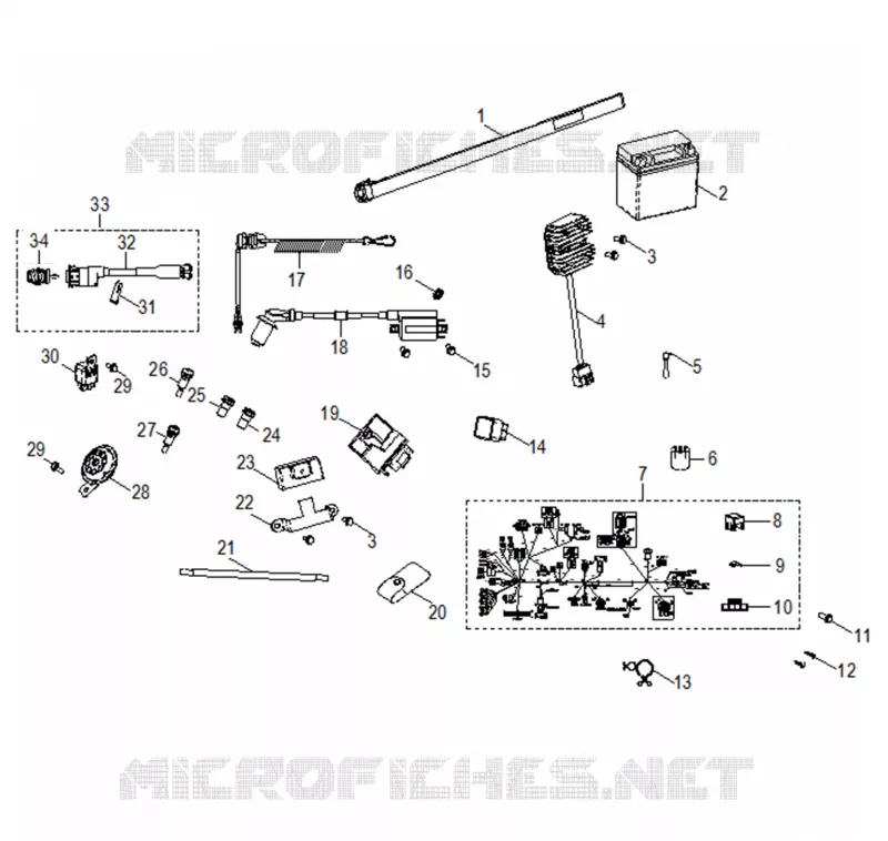 ELETTRICO, SWITCHES, HARNESS AND INDICATORS
