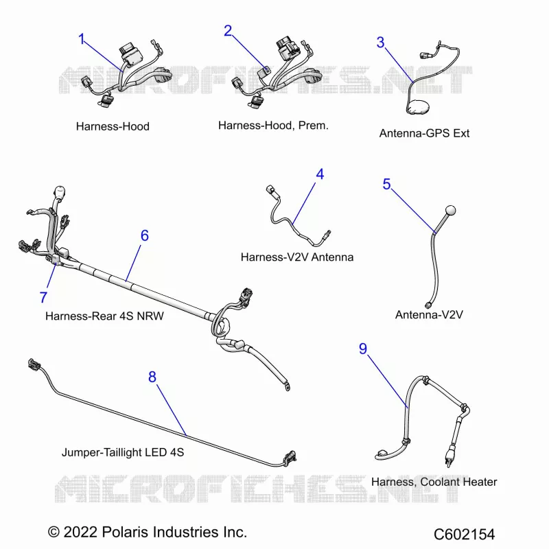 ELETTRICO, WIRE HARNESSES, HOOD/JUMPERS, GPS
