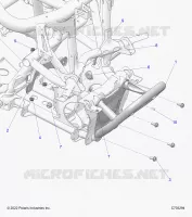 CHASSIS, MOUNTING, FRONT GEARCASE AND PARAURTI ANTERIORE