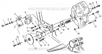 SCATOLA DEGLI INGRANAGGI/FRENO and copertura della catena MOUNTING XPRESS 300 W969530 and XPRESS 400 W (4935923592C009)