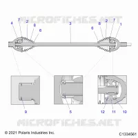 TRASMISSIONE, HALF SHAFT, FRONT