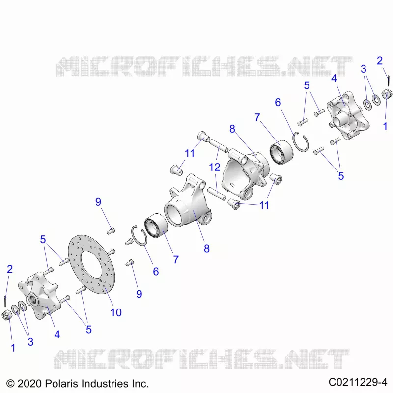 SOSPENSIONE POSTERIORE HUBS, CARRIER AND BRAKE DISC