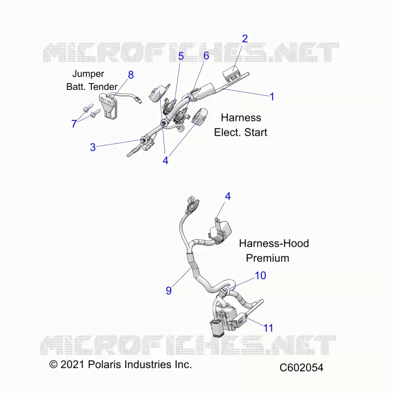 ELETTRICO, WIRE HARNESS, HOOD, ELEC. START