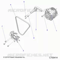 ENGINE, ENGINE, ALTERNATORE, FAN AND BELT