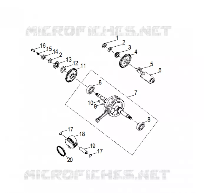 ENGINE, ALBERO MOTORE AND PISTON