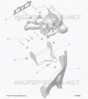 ENGINE, TURBO CHARGER MOUNTING