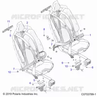 SEDE BELT MOUNTING, FRONT, 6 POINT