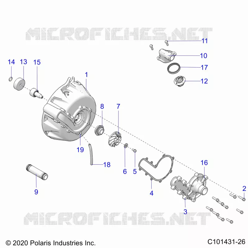 ENGINE, SISTEMA DI RAFFREDDAMENTO AND WATER PUMP