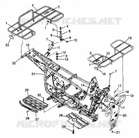 PARAURTI / PORTAPACCHI MOUNTING MAGNUM 2X4 W98AA42A (4945524552A007)