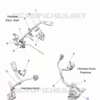 ELETTRICO, WIRE HARNESS, HOOD, ELEC. START