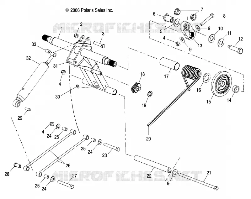 SUSPENSION, POSTERIORE COPPIA ARM AND SHOCK