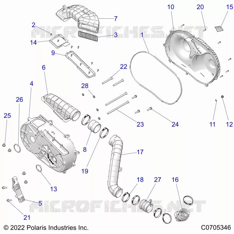 TRASMISSIONE, CLUTCH COVER AND DUCTING