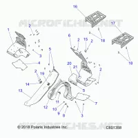 CHASSIS, PROTEZIONE FRIZIONE AND FOOTRESTS