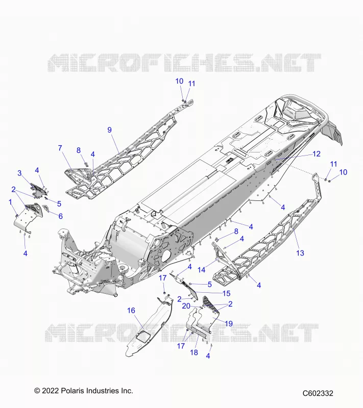 CHASSIS, PROTEZIONE FRIZIONE, FOOTRESTS, AND RUNNINGBOARDS