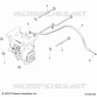 TRASMISSIONE, GEARCASE MOUNTING, REAR