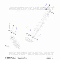 SUSPENSION, SHOCK MONTAGGIO, REAR SUSP.