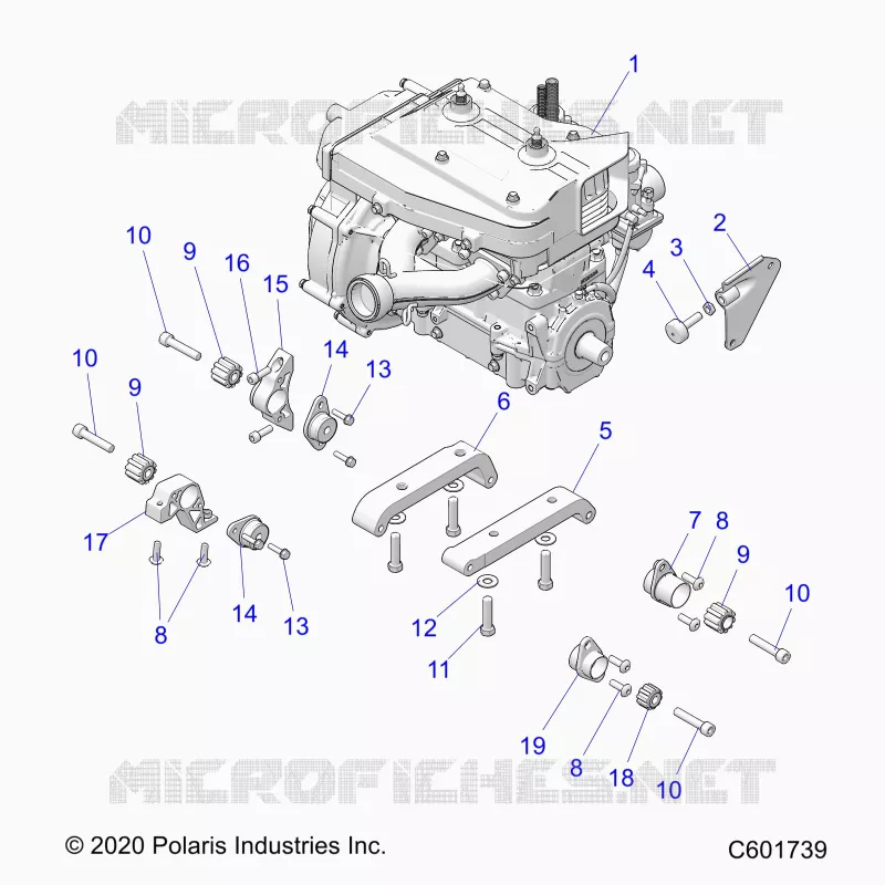 MOTORE, MOUNTING & LONG BLOCK