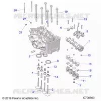 ENGINE, TESTA CILINDRO AND VALVES
