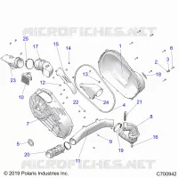 TRASMISSIONE, CLUTCH COVER AND DUCTING