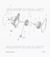 ENGINE, STATOR COVER AND FLYRUOTA