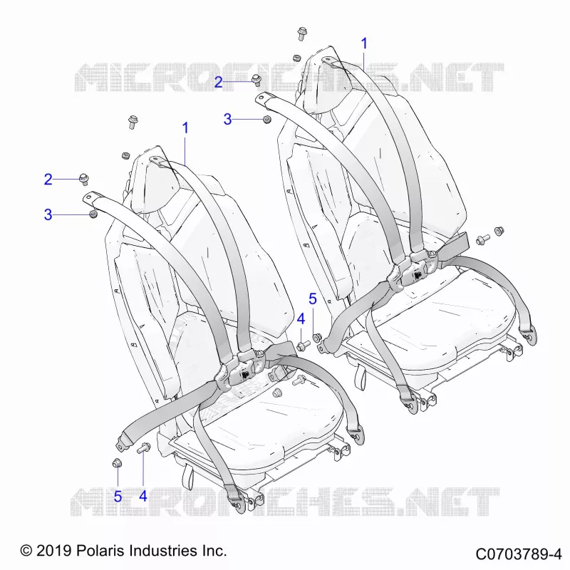 SEDE BELT MOUNTING, REAR, 6 POINT