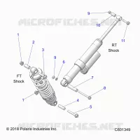 SUSPENSION, SHOCK MONTAGGIO, REAR SUSP.