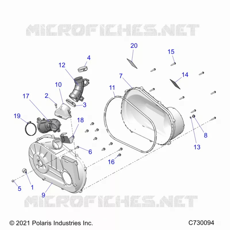 TRASMISSIONE, CLUTCH COVER AND DUCTING