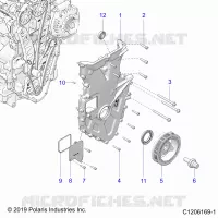 MOTORE, FRONT COVER ASSEMBLY