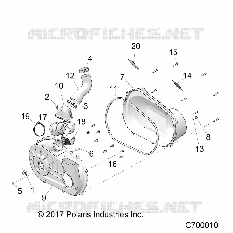 DRIVE TRAIN, COPERCHIO FRIZIONE AND DUCTING
