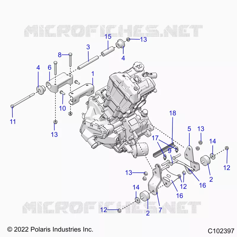 MOTORE, MOUNTING & LONG BLOCK