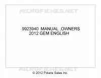 MANUALE DEL PROPRIETARIO