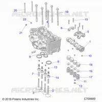 ENGINE, TESTA CILINDRO AND VALVES