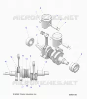 ENGINE, PISTON AND ALBERO MOTORE