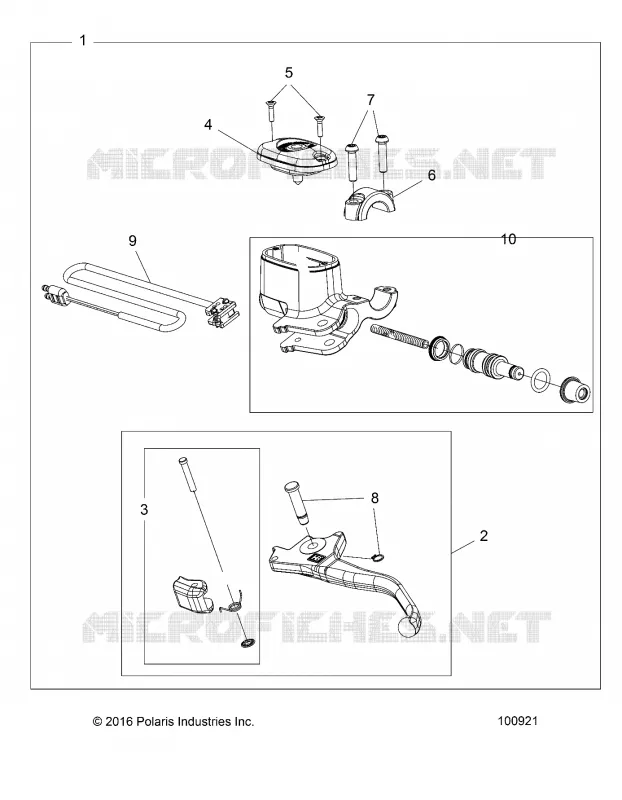BRAKES, FRONT BRAKE LEVER AND CILINDRO PRINCIPALE
