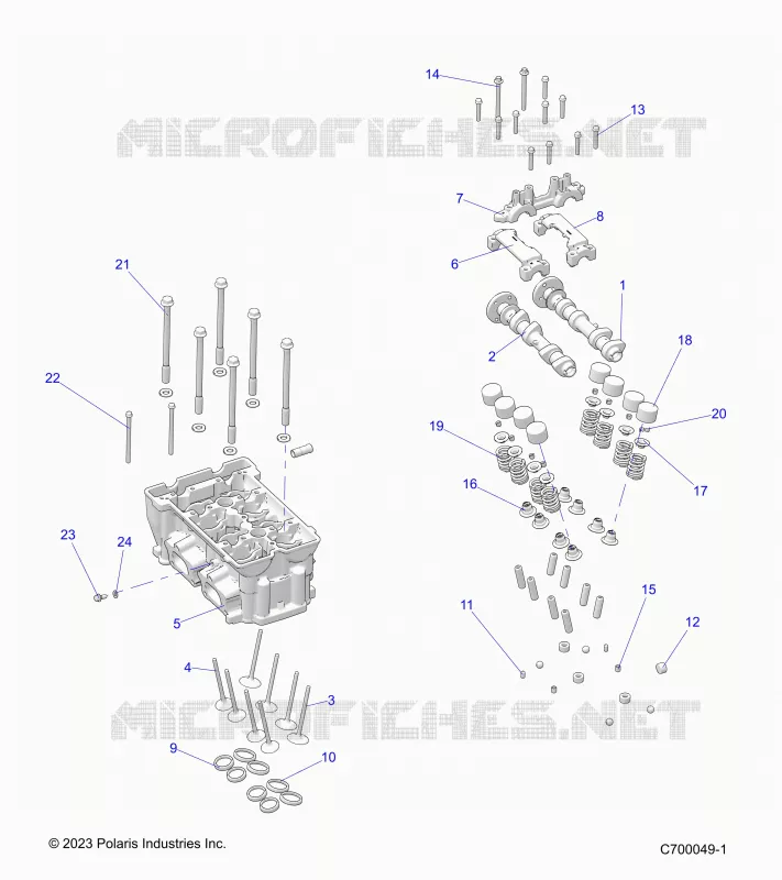 ENGINE, TESTA CILINDRO AND VALVES
