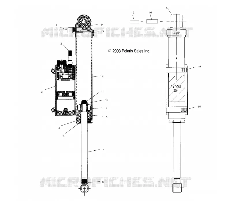 SHOCK AND RESERVOIR (REAR TRACK)(EDGE)