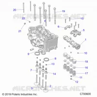 ENGINE, TESTA CILINDRO AND VALVES