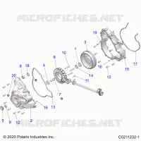 ENGINE, STATOR COVER AND FLYRUOTA