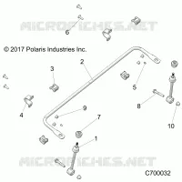 SUSPENSION, FRONT BARRA DI STABILIZZAZIONE