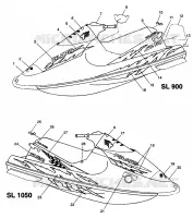 DECALS SL 900 B974091 AND SL 1050 B974090 (4940974097A007)