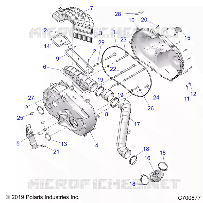 TRASMISSIONE, CLUTCH COVER AND DUCTING